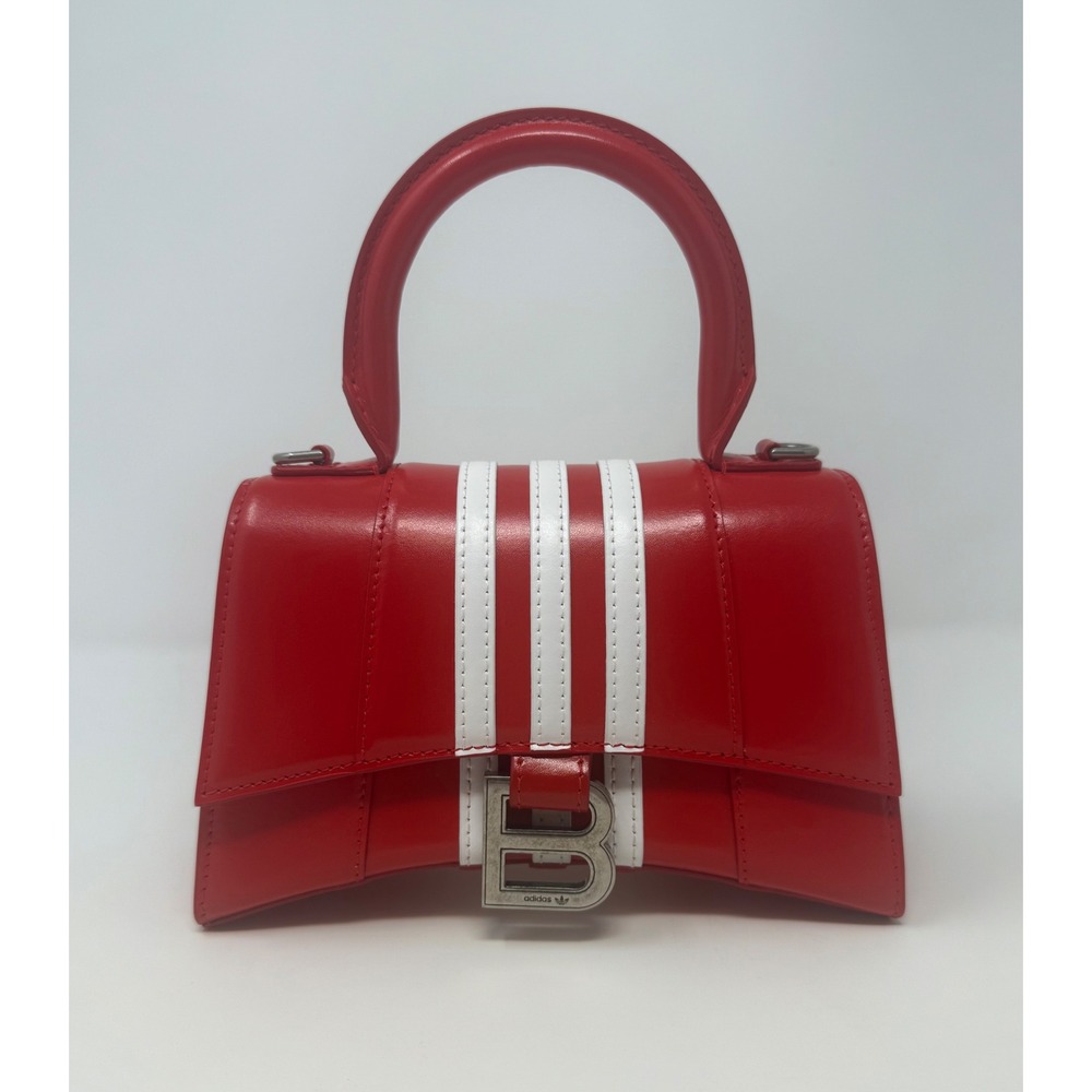 Balenciaga Adidas XS Hourglass Top Handle Bag Red